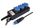 Outlet Strip PROFESSIONAL 3x CH Type J (T13) Socket - CH Type J (T12) Plug Black / Blue 3m